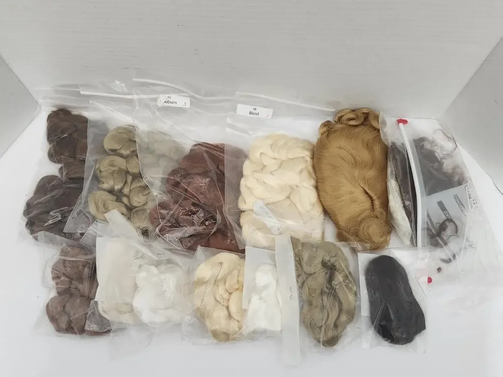 Doll Wig Weft Extensions Mohair Synthetic Hair Craft Supply Lot